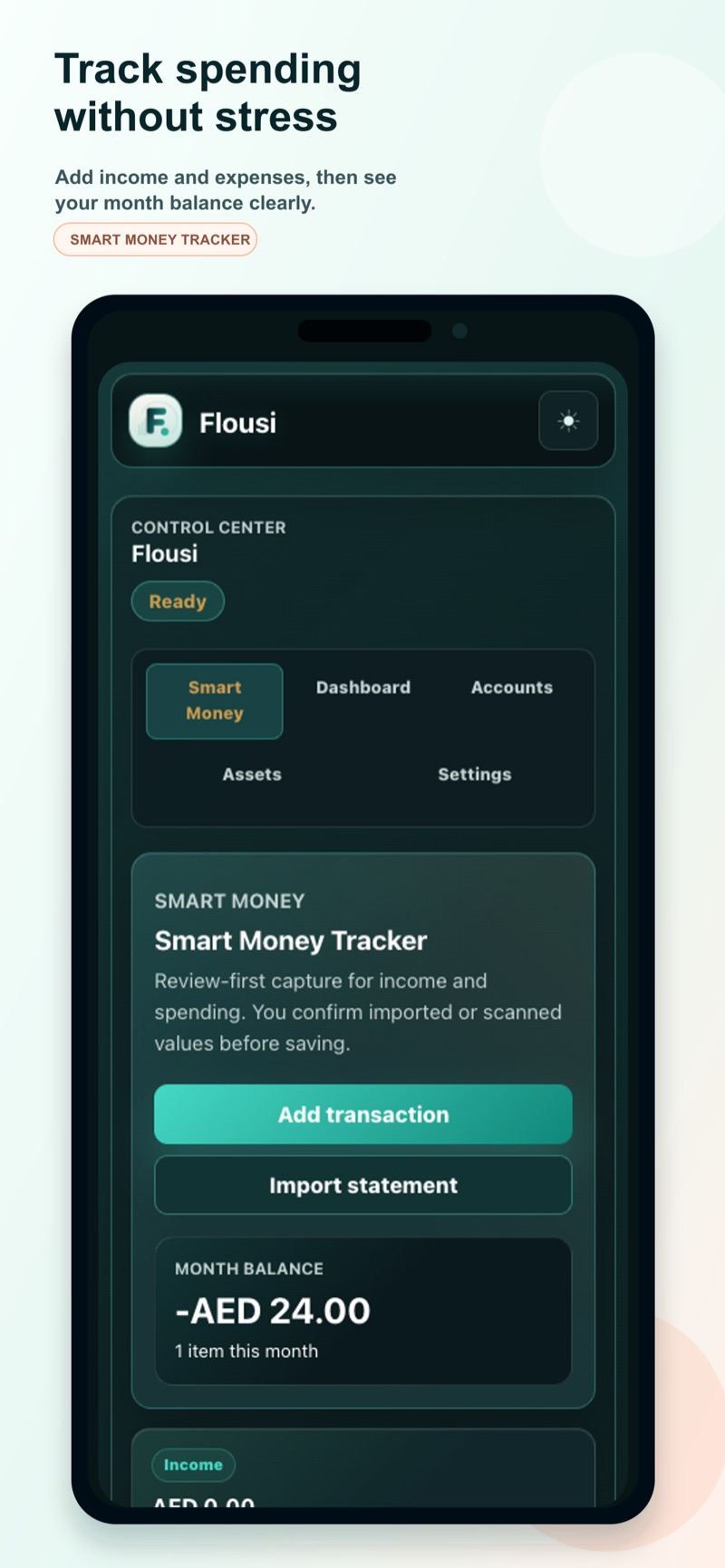 Flousi mobile Smart Money preview